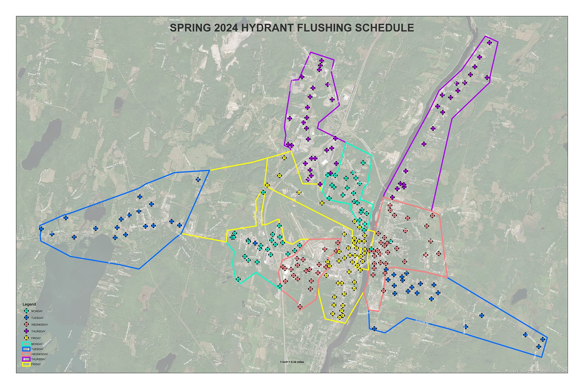 2024 hydrant flushing map